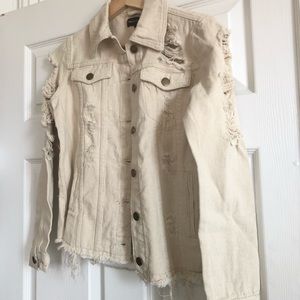 Jackets & Coats - Off white / cream denim jacket Jackets & Coats - Off white / cream denim jacket